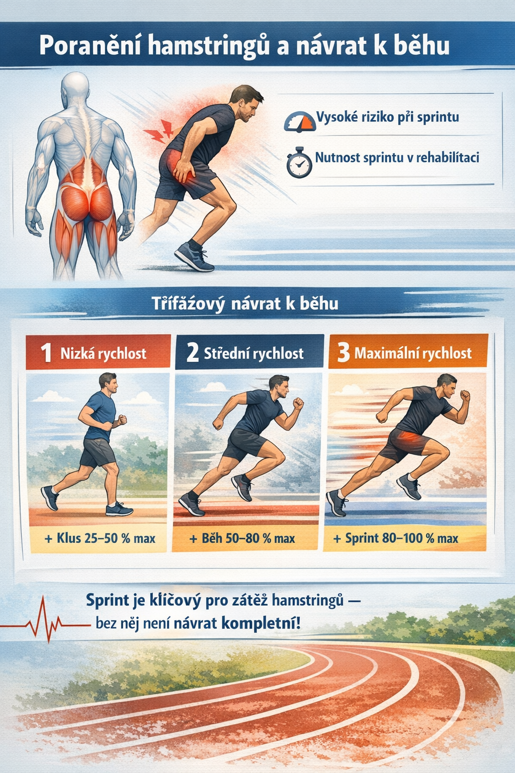 Poranění hamstringů a návrat k běhu